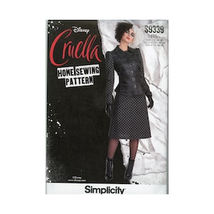 S9339 Steampunk Halloween Kostüm Schnittmuster, Disney Cruella • Cosplay Schnittmuster, Gothic Kleidung, Gothic Kleid, Film Cosplay, Kostüm