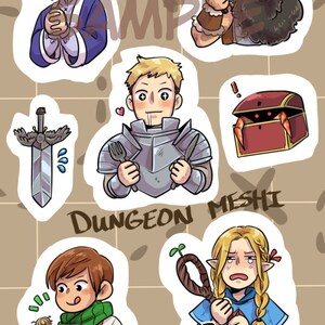 Dungeon Meshi sticker set