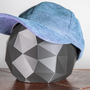 Hat/Cap/Beret Holder, Low Poly Sphere, Hat Display, Gift for Dad, Home Decor