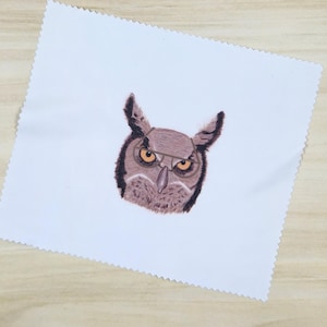 Cute Owl in Glasses Microfiber Lens Cleaning Cloth, Eye Glass Cleaning Cloth, Tablet Cleaning Cloth, Phone Cleaning Cloth, Lens Wipe
