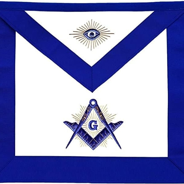 Masonic Master Mason Blue Lodge Apron with Radiant G-Lambskin