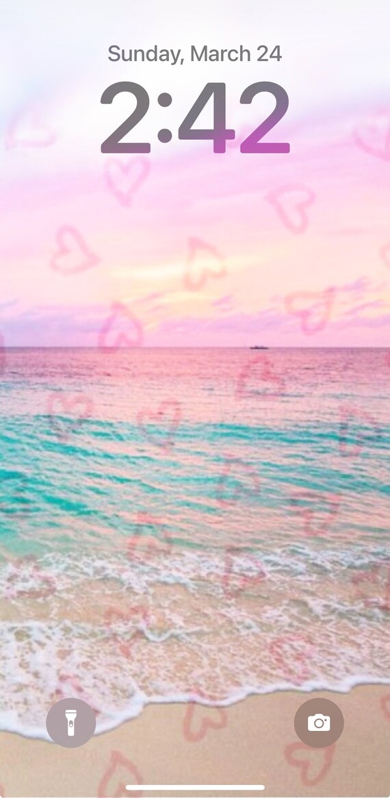Beach Iphone Wallpaper Pink