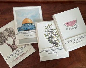 Eid Mubarak! Bundle Pack of 4 - Greeting Cards and Hand-Designed Envelopes
