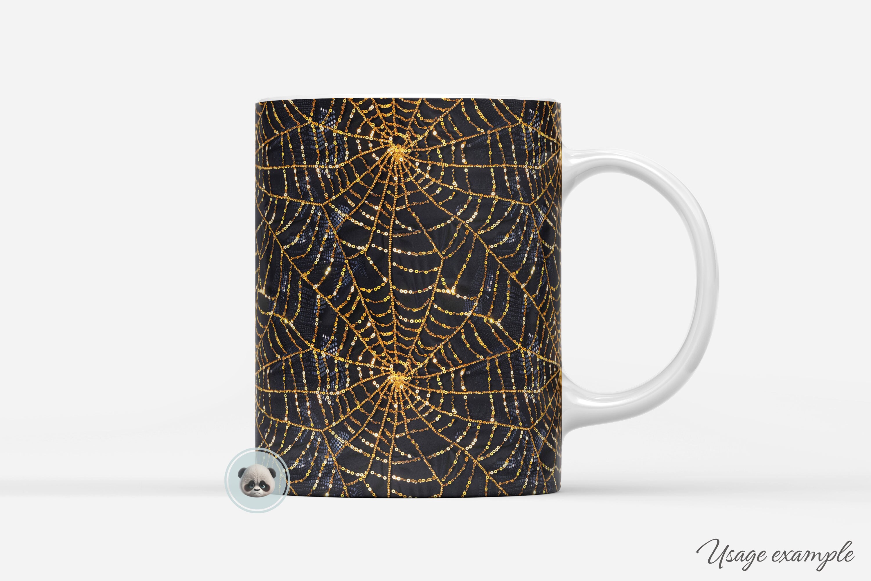3d Faux Sequins Spider Web Seamless Pattern, Gothic Halloween Digital ...