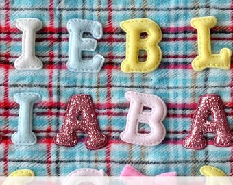 3d Alphabet Letters Plaid Seamless Pattern, Back to School, Faux Felt Embroidery for Kids Fabric Sublimation, Soft Fluffy Checkered Texture