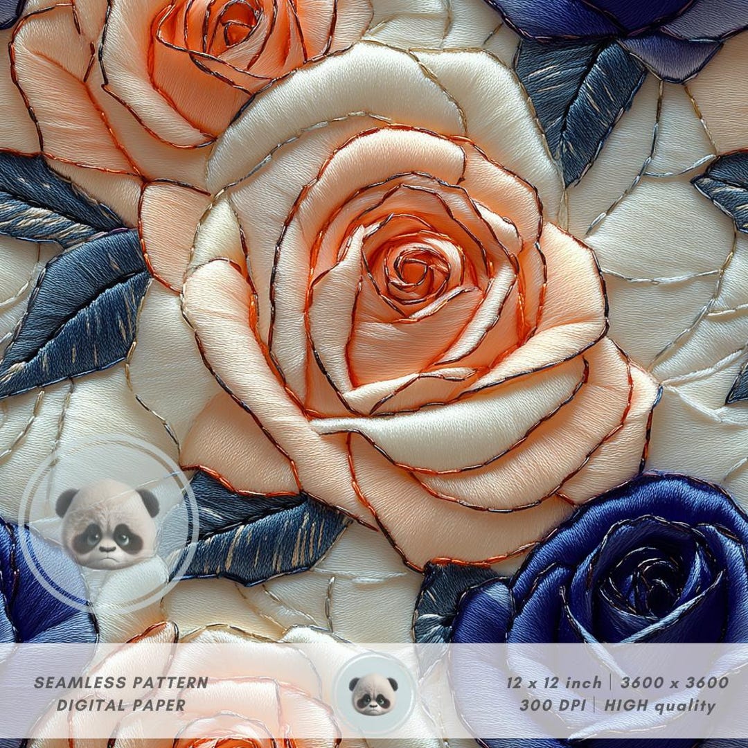 3d Shabby Chic Rose Seamless Pattern, Elegant Floral Digital Paper for ...
