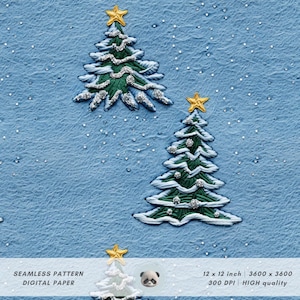 Design minimalista dell'albero di Natale glitter 3D, modello senza cuciture di pino innevato, design di sublimazione del tessuto natalizio, stampa artigianale natalizia, file invernale