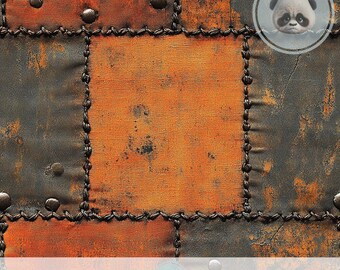3d Grunge Rusty Metal Patchwork Seamless Pattern Digital Paper, Steampunk Industrial Texture for Post Apocalyptic Craft and Scrapbooking