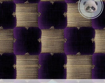 3d Royal Purple and Gold Woven Seamless Pattern, Luxe Art Deco Digital Paper, Maximalist Decor Craft Supply, Baroque Style for Scrapbooking