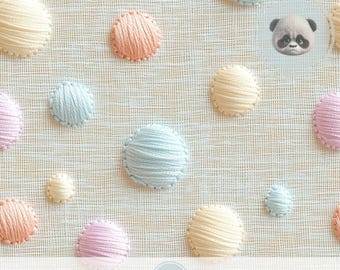 3d Pastell Tupfen Muster, Gestickte Texture Dot Digitales Papier für niedlichen Kindergarten Stoff, Kinder Sammelalbum, DIY Baby Shower Decor