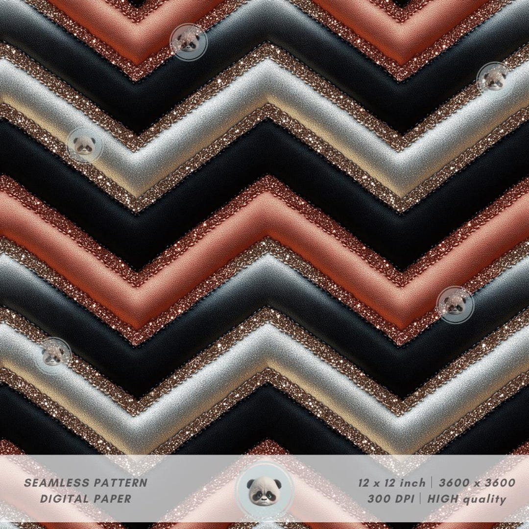 3d Modern Glitter Chevron Seamless Pattern, Faux Embroidery Abstract ...