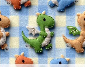 3d Cute Dragon Baby Boy Seamless Pattern, Fantasy Creatures Repeating File, Nursery Digital Paper, Blue Gingham Birthday Printable Scrapbook