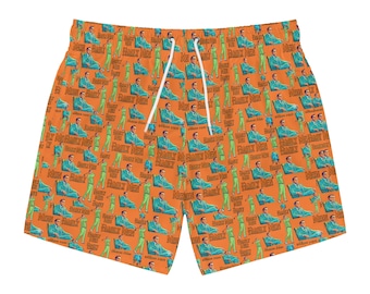 Bañador con estampado Family Men / Estampado integral naranja