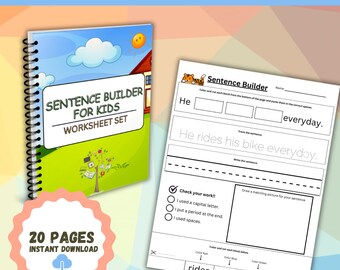 Sentence Builder Worksheets For Kids
