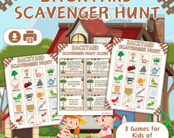 Backyard Scavenger Hunt Printable Packet - Etsy