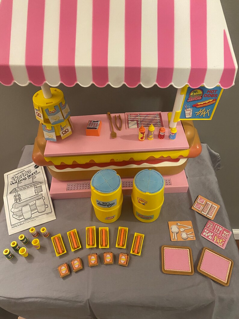 1987 California Barbie Hot Dog Stand Vintage - Etsy
