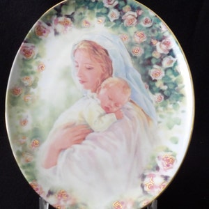 Vintage Madonna and Child Plate