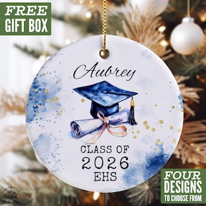 Personalized Senior Class of 2026 ornament, High School Ornament, Senior Class of 2025 ornament, Custom Graduation Ornament, Senior Bauble