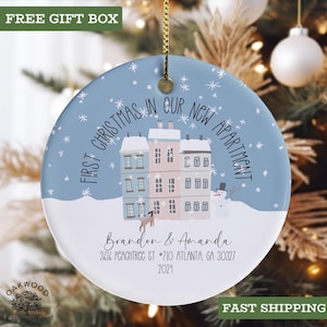 Our First Apartment Ornament Personalized 2025, First Apartment Christmas ornament, New Apartment Ornament, Housewarming Gift, New Home Gift