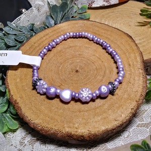 Purple Morse Code Bracelet Medium "Queen" (LIMITED EDITION)