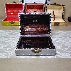 Tiny Terrors: Silver Jewelled Treasure Chest Mimic Trinket Box