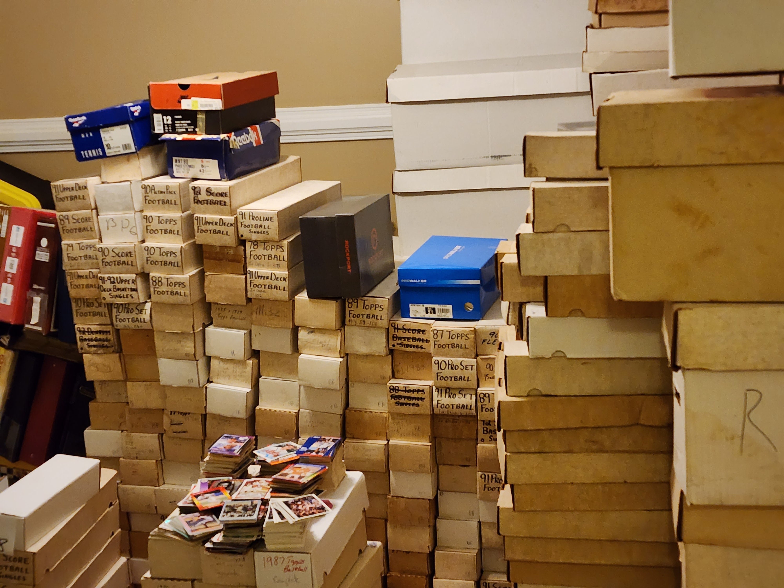 HUGE Sports Cards Storage Unit Find Estate Vintage Card Random Surpise