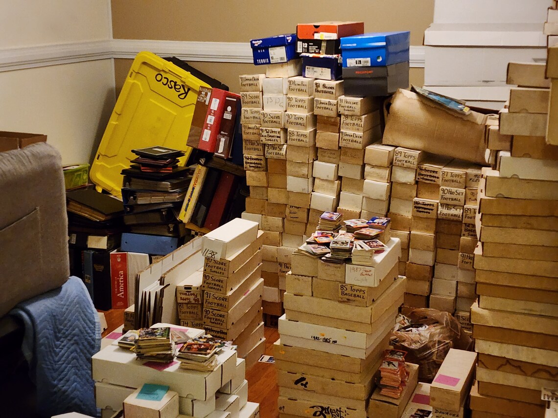 HUGE Sports Cards Storage Unit Find Estate Vintage Card Random Surpise