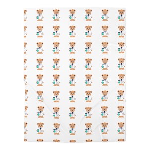 Cute Scientist Bear Baby Swaddle Blanket for Newborn, Perfect Baby Shower Gift, Photography Prop, Nursery Decor, Soft Cotton