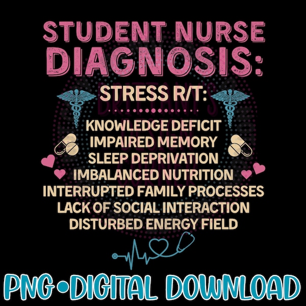 student nurse diagnosis, nursing student png, nurse in progress png, digital download, instant download png nurse shirt