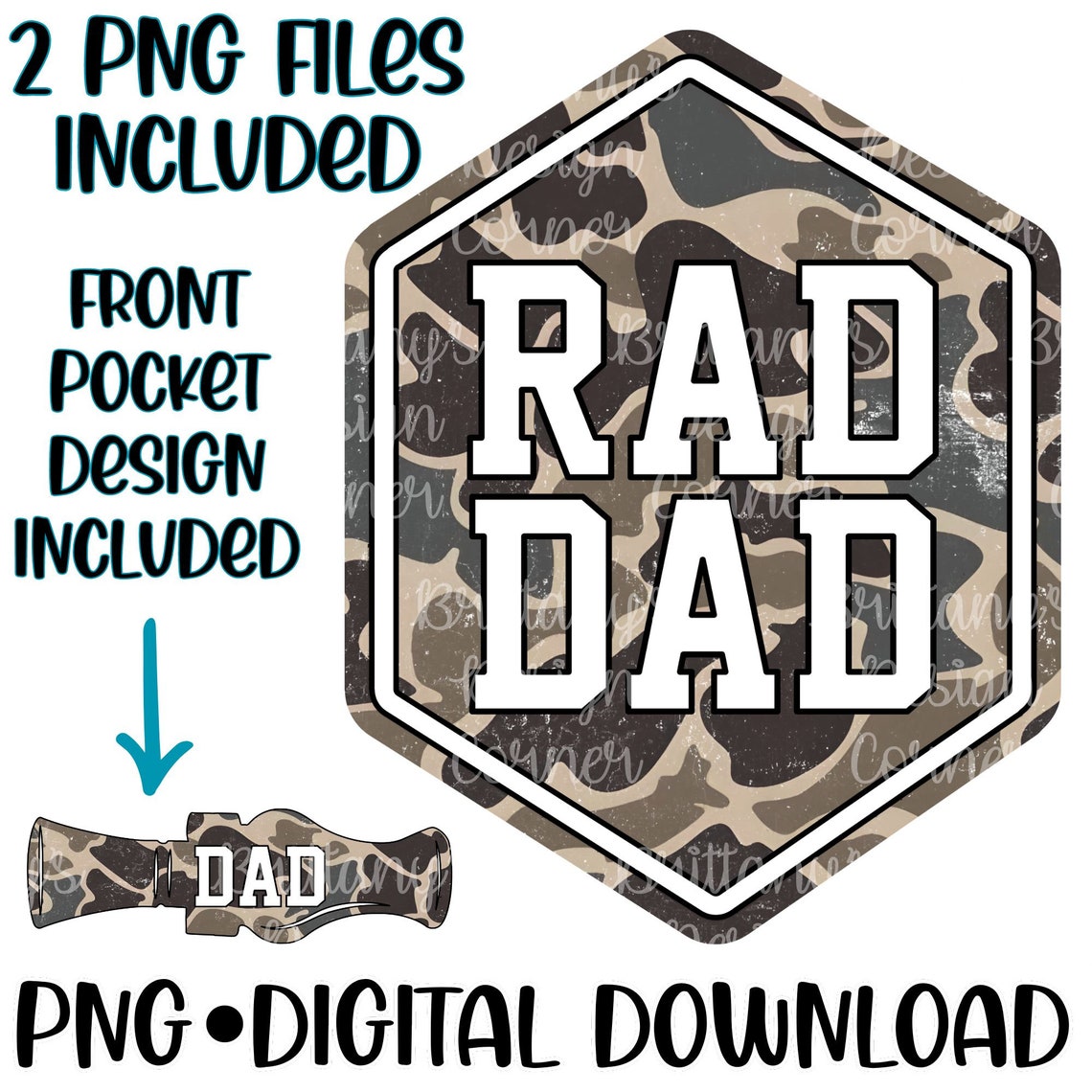 Rad Dad Png, Camo Rad Dad Png, Duck Camo Png, Duck Call Png ...