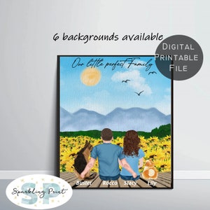 Regalo di compleanno personalizzato per fidanzato, biglietto di anniversario personalizzato, stampa ritratto di coppia, regalo per lui, regalo per lei, arte da parete stampabile