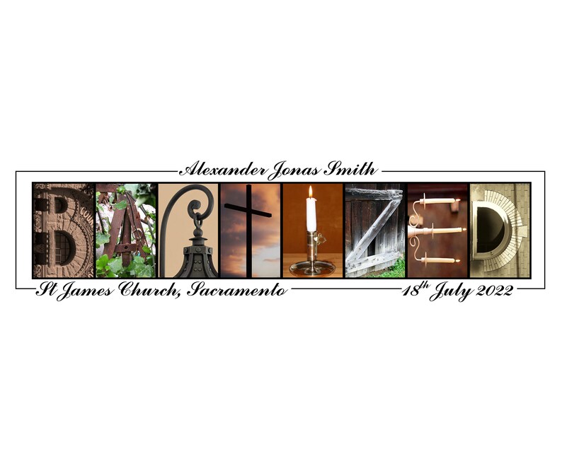 Personalized Baptism Gift, Custom Girl Baptism Gift for Daughter, Boy ...