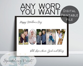 Custom Photo Art Print, Personalized wall Art, Personalized Picture gift, Grandma gift, Grandmother gift, Nanna gift, Starry Sky, Galaxy
