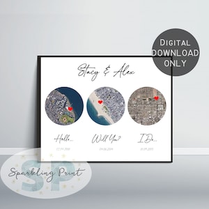Bonjour, voulez-vous que je fasse la carte, cadeau de mariage d'anniversaire d'impression d'art. pour couple, cadeau pour lui elle, art du coeur, saint valentin, rencontré fiancés mariés