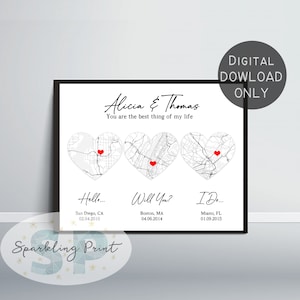 Verlobte Verlobte Karte, Kunstdruck Jahrestag Hochzeitsgeschenk. für paar, Geschenk für ihn sie, Herzkunst, Valentinstag, hallo werde ich tun