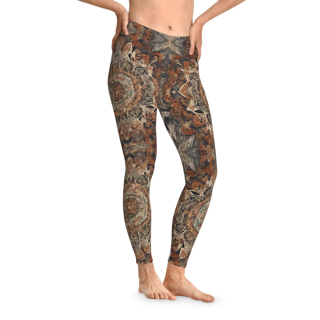 Yellow Gold Mandala Yoga/Workout Leggings