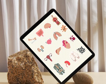 Nursing Sticker Bundle. Digital Sticker Sheet for Science, Biology ...