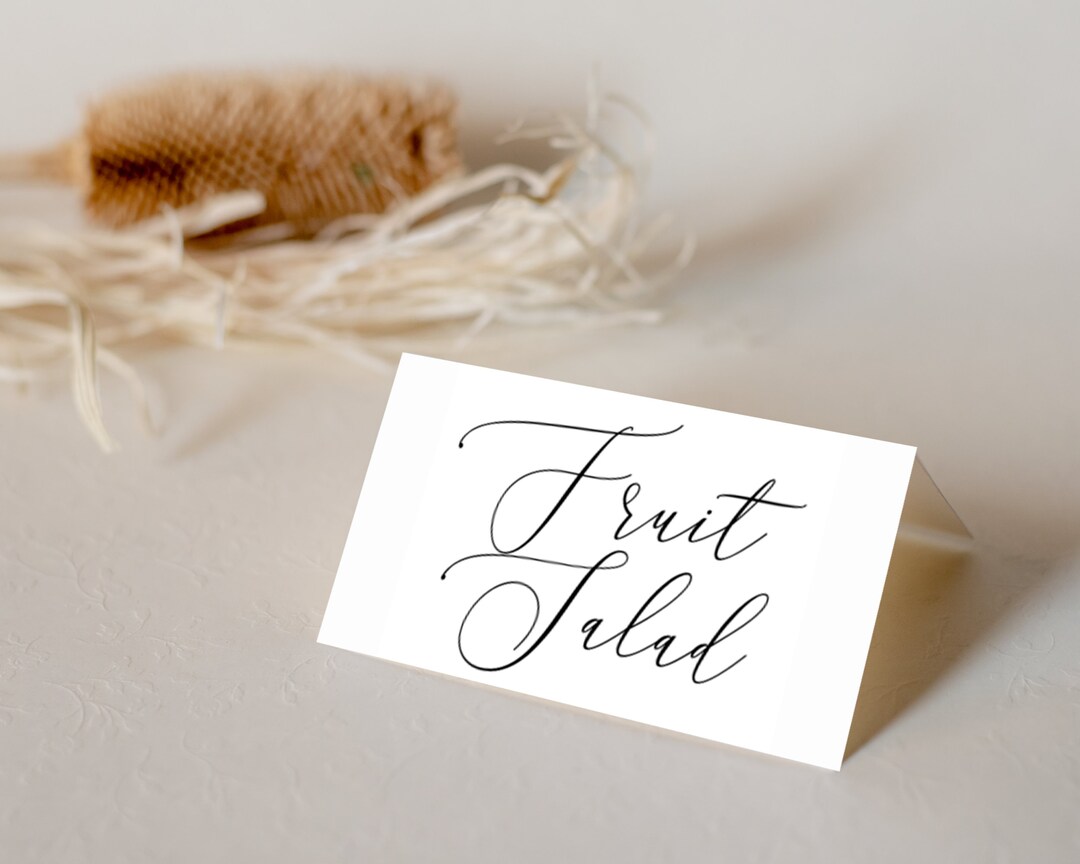 Printable Buffet Tent Cards Thanksgiving Buffet Card Food Etsy