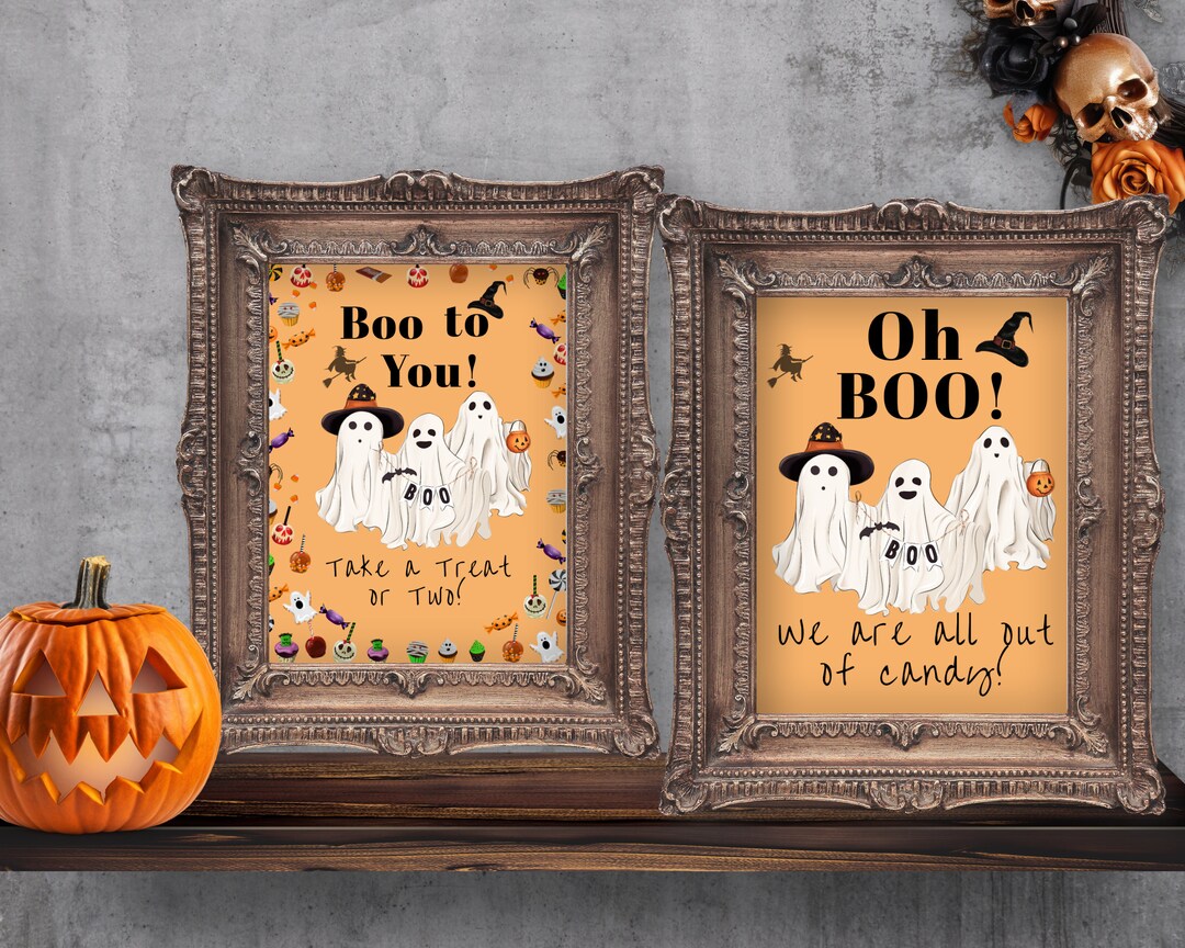Printable Halloween Candy Bowl Sign Out of Candy Sign - Etsy