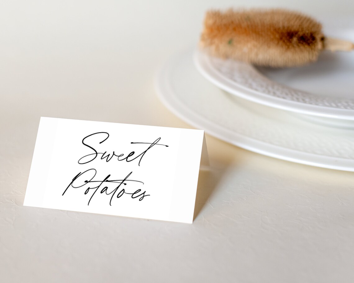 Wedding Buffet Cards Template Printable Buffet Tent Cards Buffet Card ...