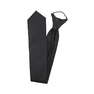 Black Zipper Necktie | Adjustable & Pre-tied | Formal, Office, School - Father&#39;s Day Gift