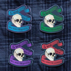 Whoopsies - Brat Skull &quot;slightly dark&quot; Bookish Kindle Sticker / Smut / Smutty / Bratty / Dark Romance / Spicy Romance