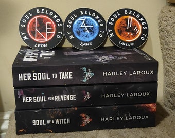 My Soul Belongs To... Stickers / Harley Laroux / Her Soul To Take / Dark Romance / Spicy Romance / Leon Zane Callum