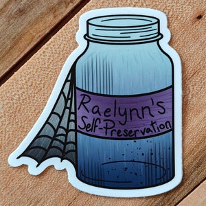 Her Soul To Take by Harley Laroux inspired Vinyl Sticker - Rae&#39;s Self-Preservation Jar - Bookish / Booktok / Spicy Romance