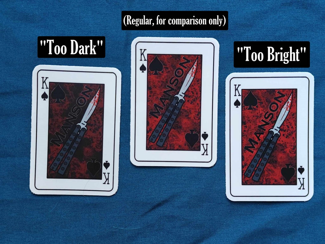 Whoops Card Visual WHOOPS! Manson - King of Spades Card - Too Dark/bright - DISCOUNTED - Etsy