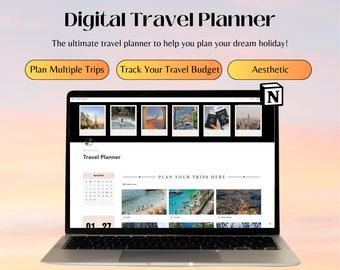 Notion Travel Planner Template: Vacation Itinerary & Budget Tracker (Digital Download)