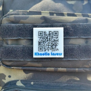 rickroll qr code patch  Rick Roll QR Code Funny Morale Patch.2x3 Hook and  Loop Patch. Made in The USA