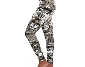 Women's Casual Spandex Leggings Chinese Ink Painting Inspired Leggings