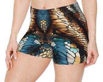 Women's Shorts Snake Skin Design Shorts