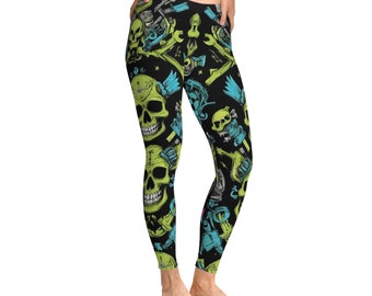 Dehnbare Leggings Toxische Punk Leggings